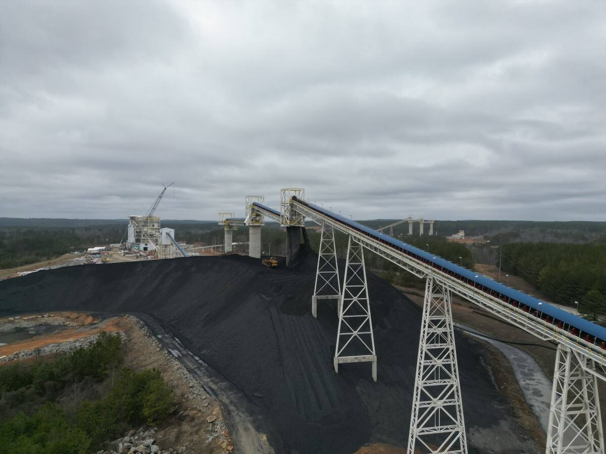 Equipment on top of hill